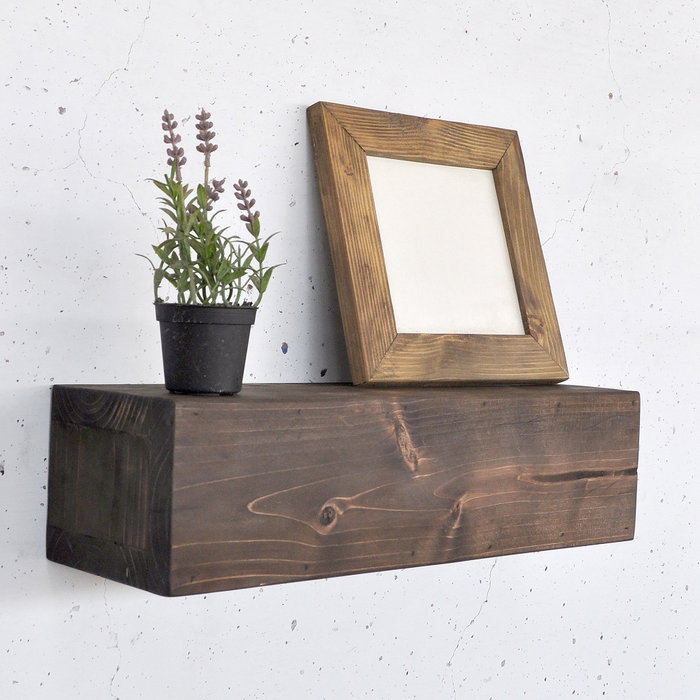 Hanah Home Raf300 Estantería de Pared de Madera Natural